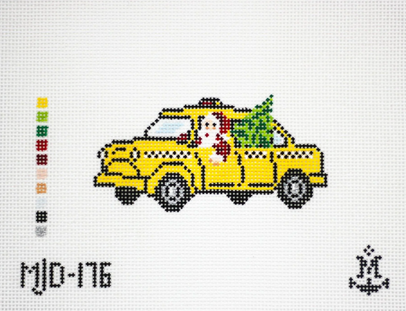 morgan julia christmas taxi cab needlepoint canvas