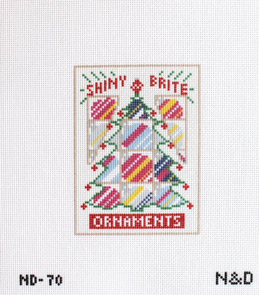 nash and daughters Shiny Brite Box 2 Tree  needlepoint canvas
