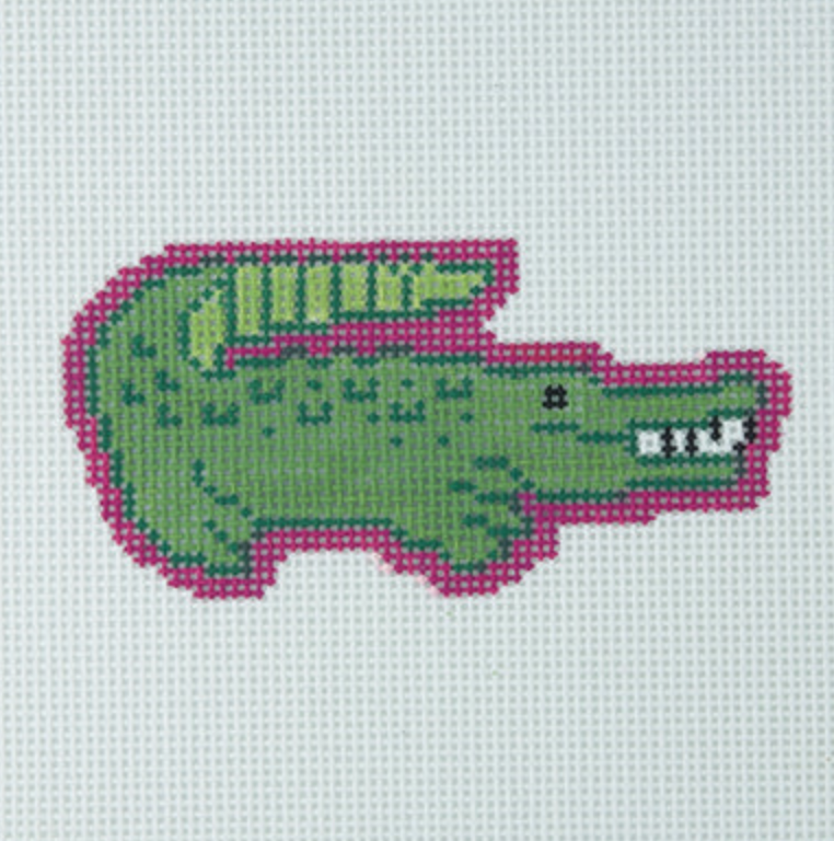 needle nola Alligator needlepoint canvas