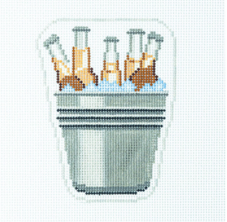 needle nola Bucket of Beer needlepoint canvas