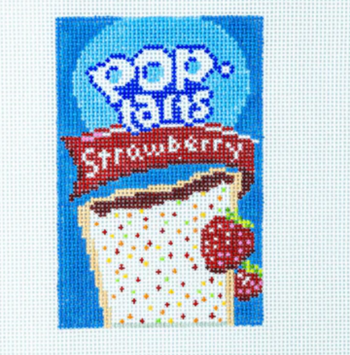 needle nola Pop tarts Strawberry needlepoint canvas