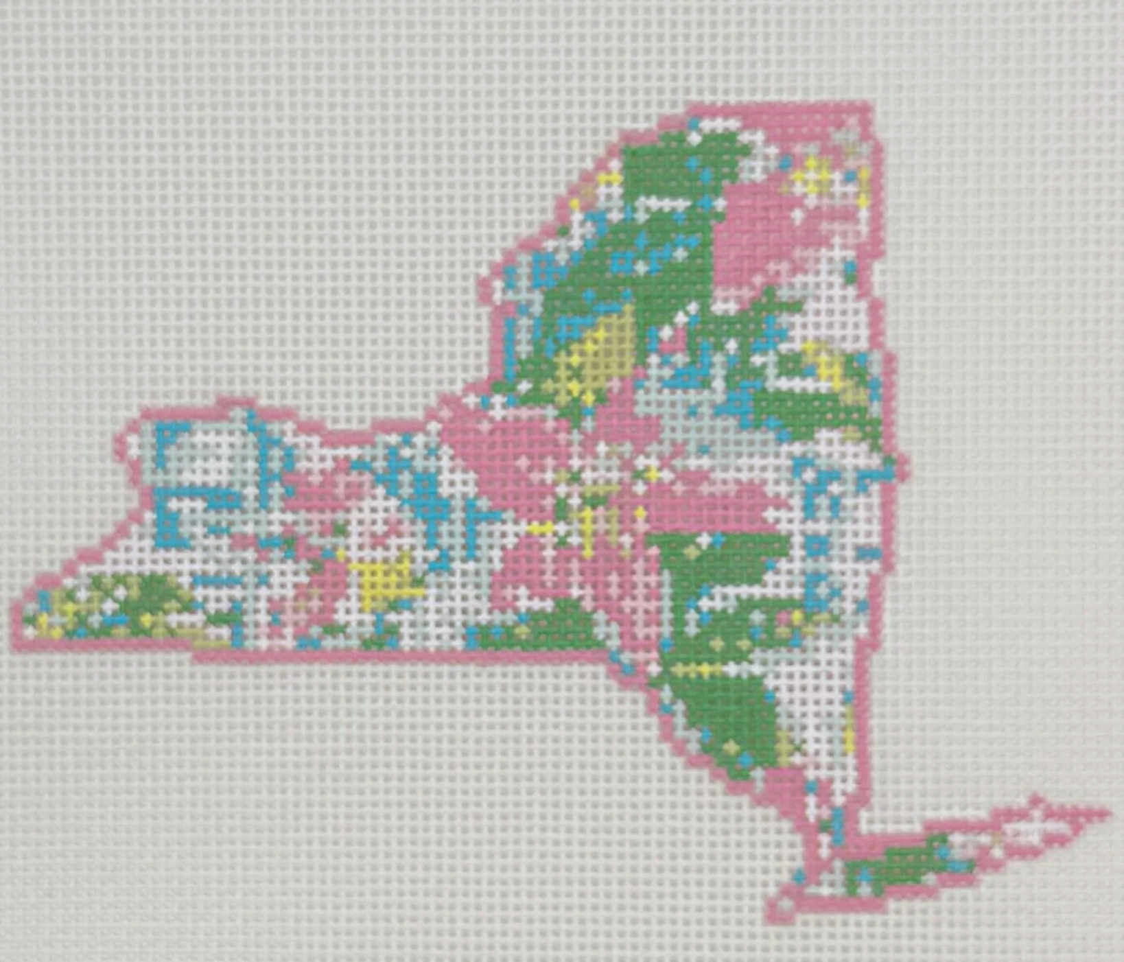 needlepoint by laura State Palm New York needlepoint canvas