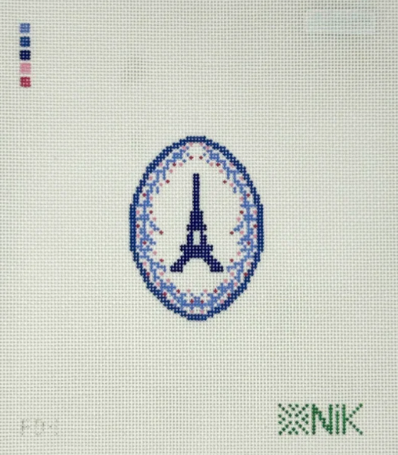 nikstitch Fleur de Eiffel needlepoint canvas