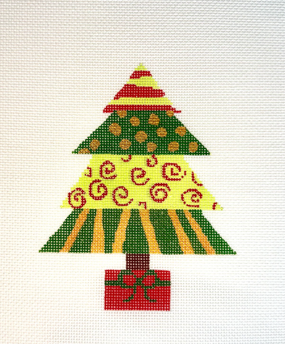Present Base Graphic Christmas Tree With Present Base – Rita's needlepoint