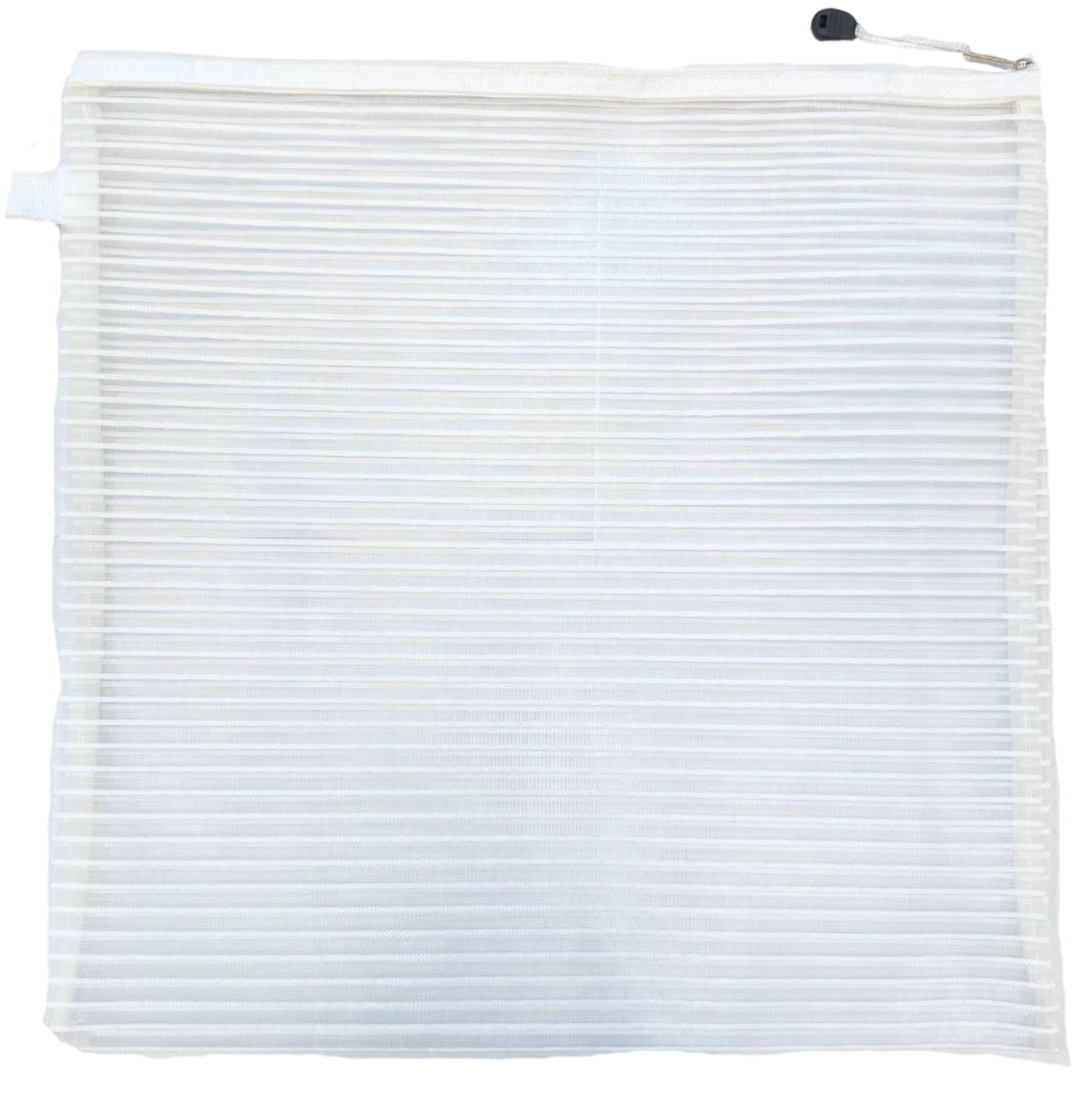 officially needlepoint Large (20" x 20") Square Mesh Zipper Project Bag in White 