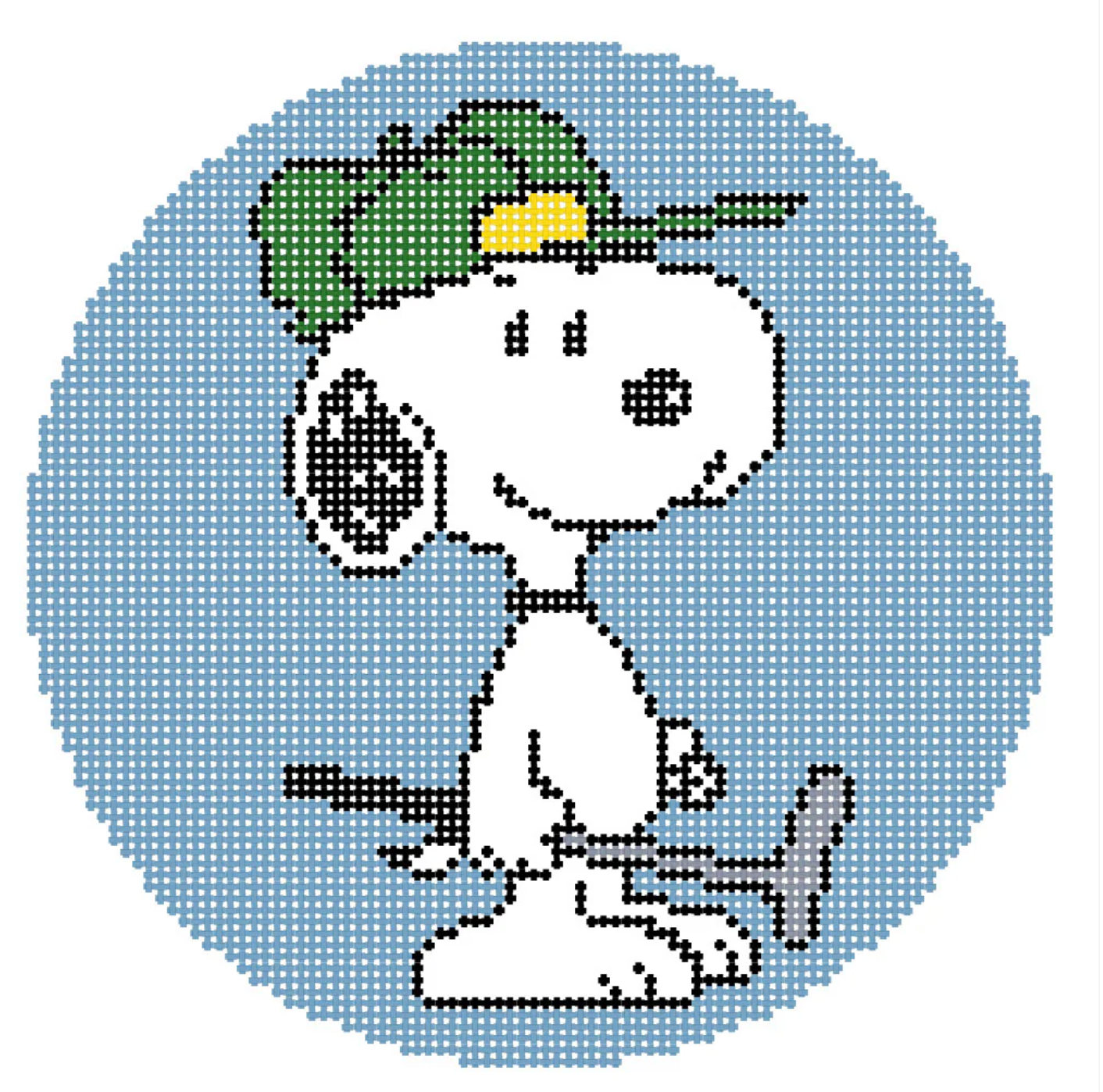 officially needlepoint PEANUTS Snoopy with Golf Club Canvas