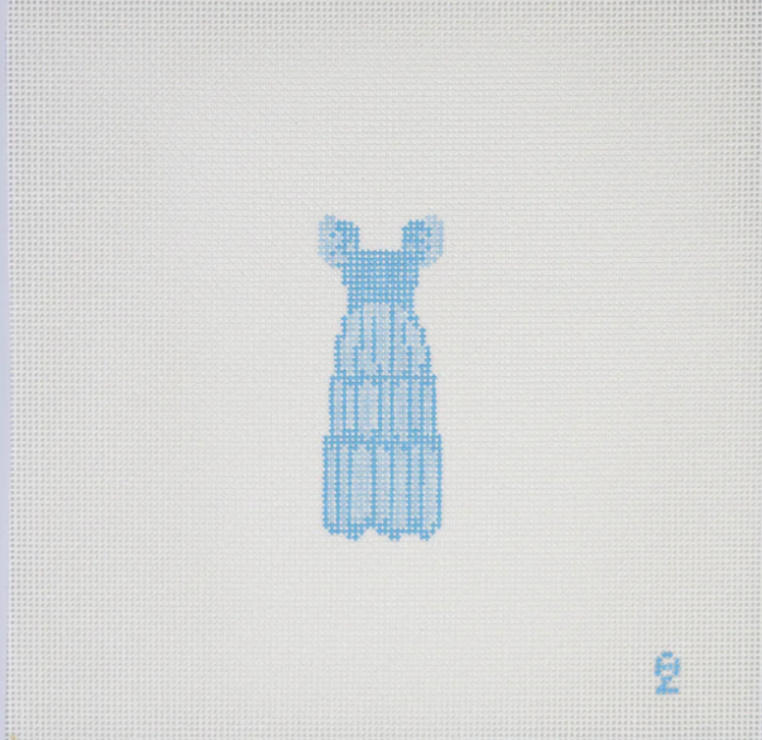oz needle and thread Blue Sleep nap Dress needlepoint canvas