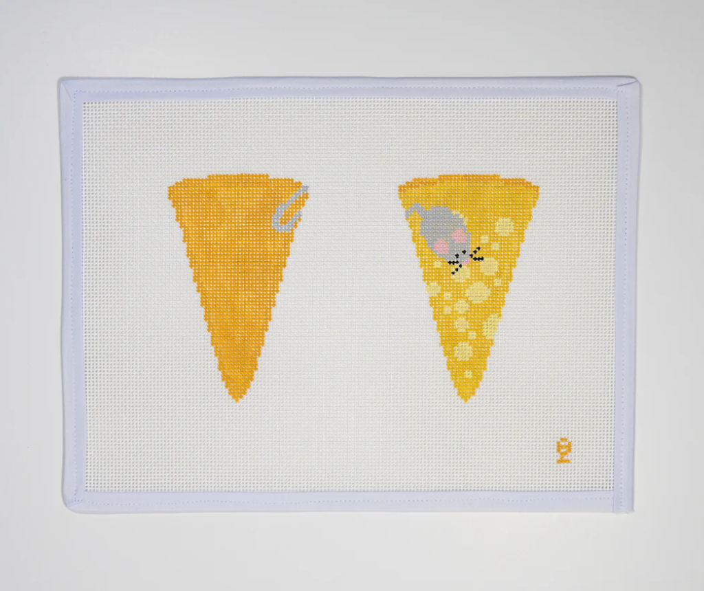 oz needle and thread Mouse and Cheese Scissor Case needlepoint canvas