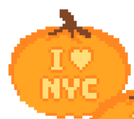 painted stitch I Heart NYC Pumpkin needlepoint BEGINNERS KIT