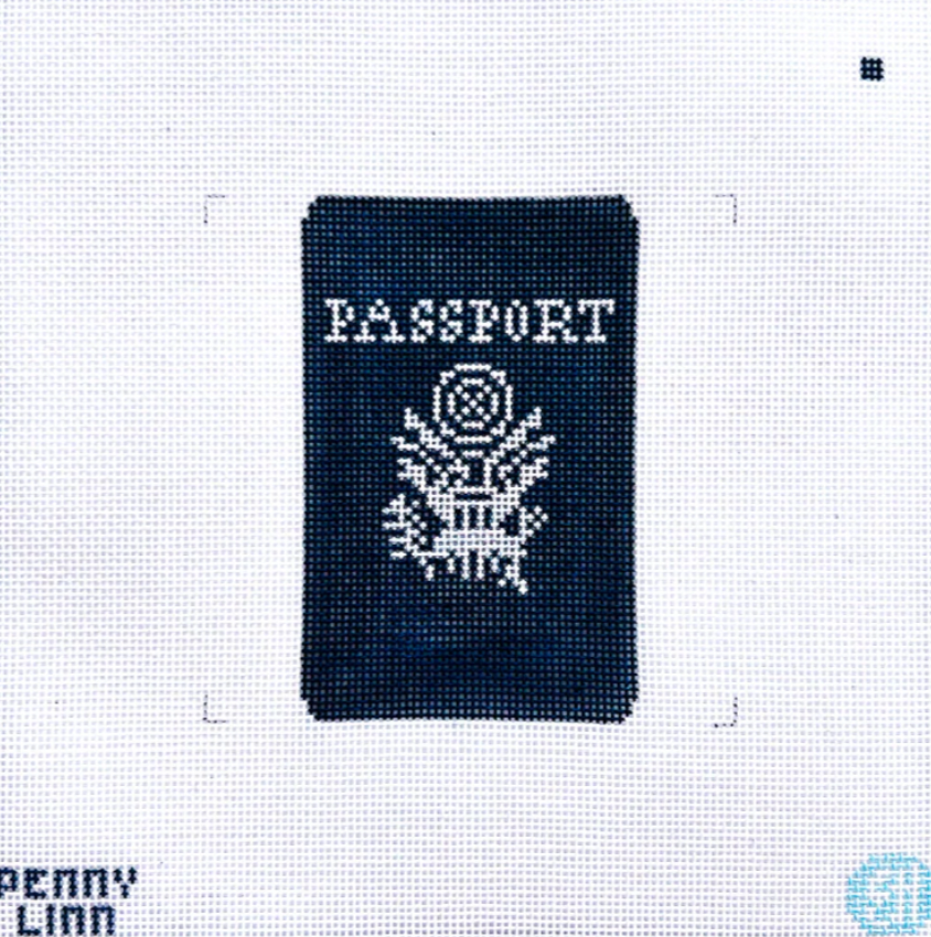 penny linn Adventure Passport needlepoint canvas
