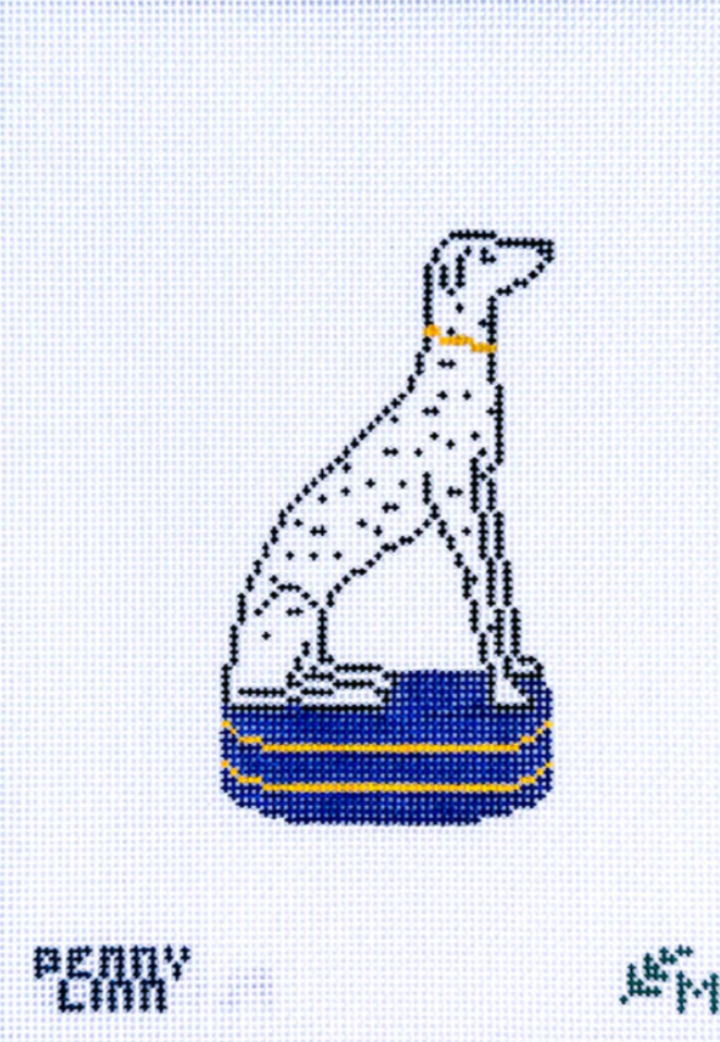 penny linn Dalmatian bookend needlepoint canvas