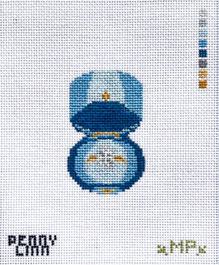 penny linn Engagement Ring Box needlepoint canvas