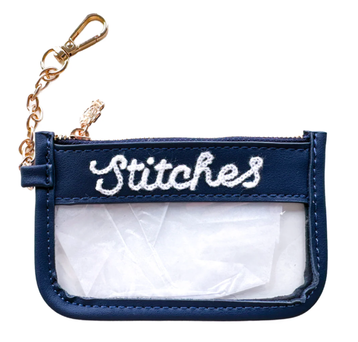 penny linn Mini Stitches Clear Zip Pouch