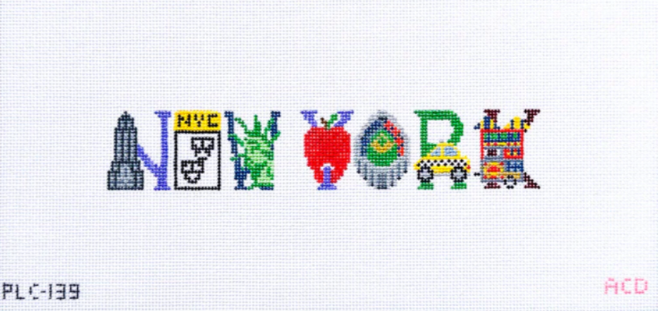 penny linn New York Mini needlepoint canvas