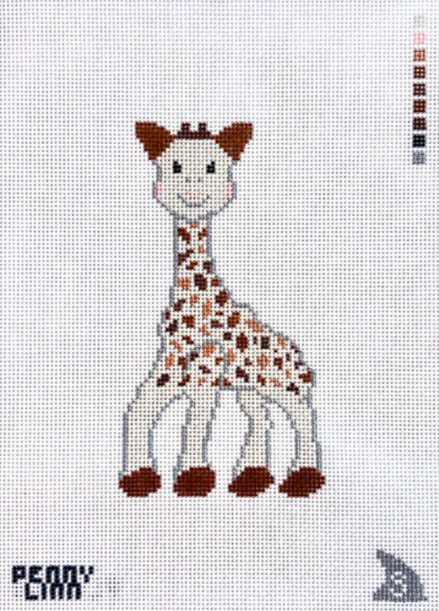 penny linn Sophie Giraffe Toy needlepoint canvas