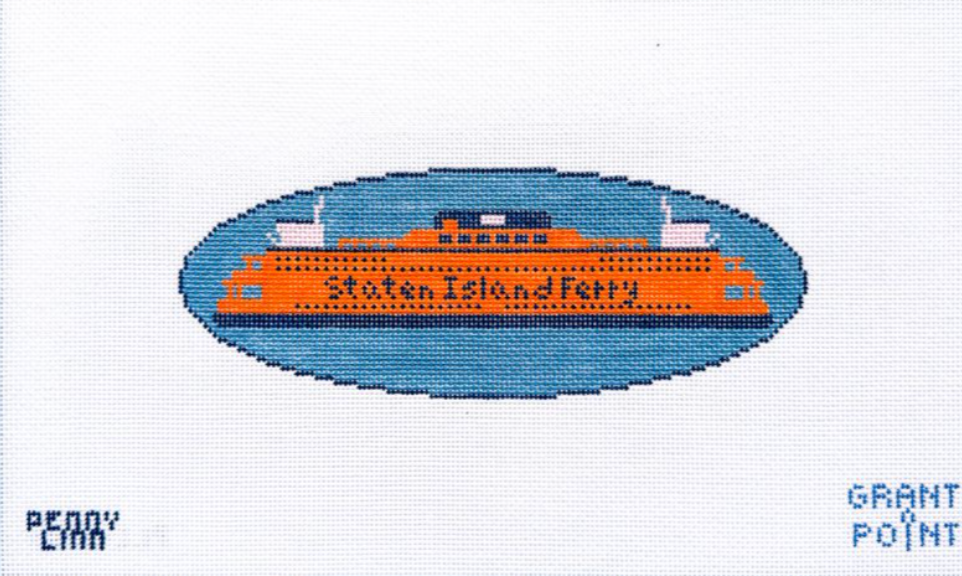 penny linn Staten Island Ferry needlepoint canvas