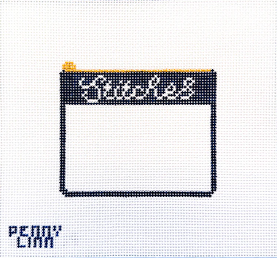 penny linn Stitches Pouch Canvas needlepoint canvas