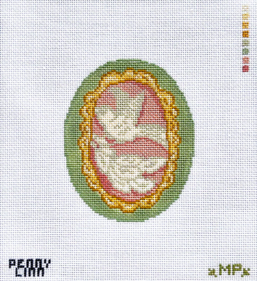 penny linn Vintage Bird Cameo needlepoint canvas