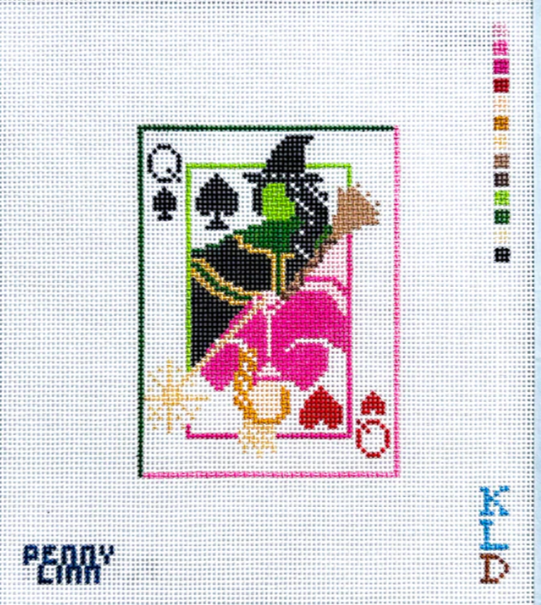penny linn Wicked Queen Card needlepoint canvas