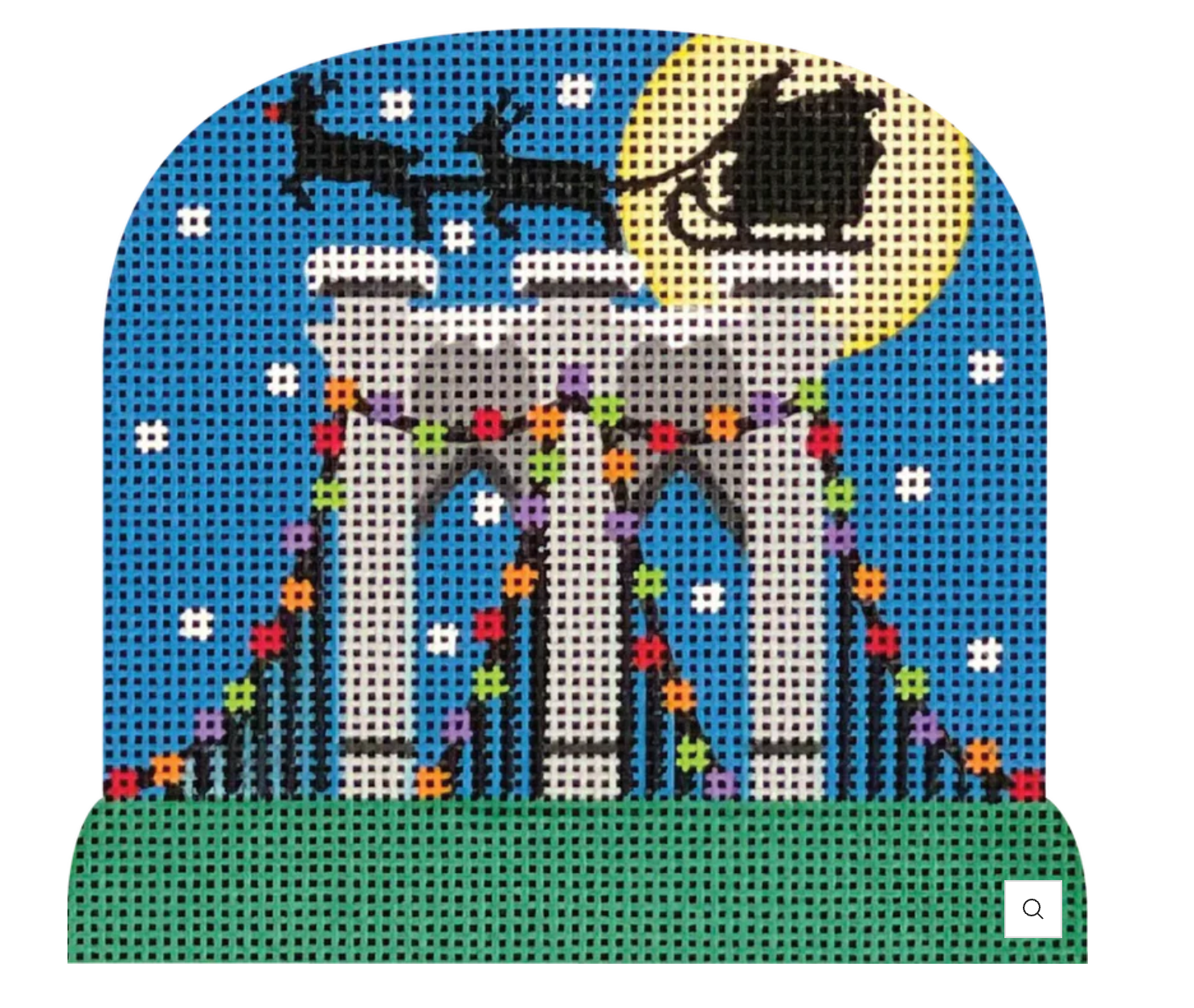 pepperberry brooklyn bridge decorated for christmas needlepoint canvas