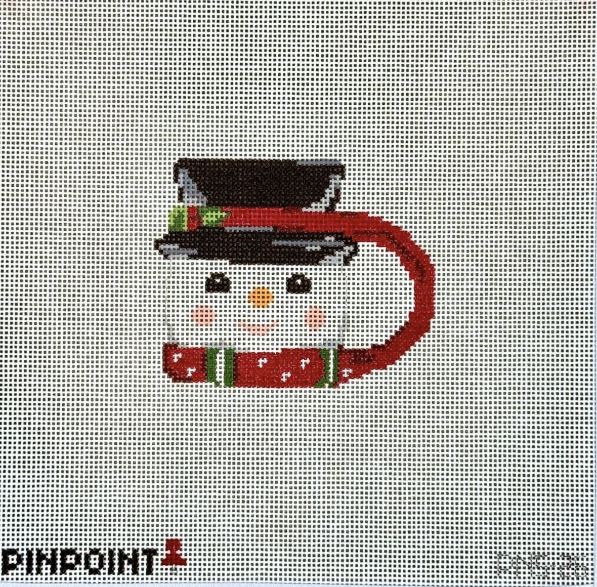 pinpoint Snowman Holiday Mug needlepoint canvas