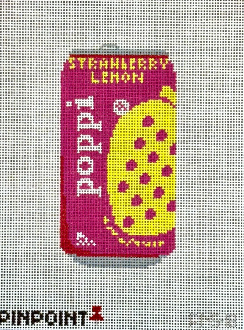 pinpoint Strawberry Lemon Poppi needlepoint canvas
