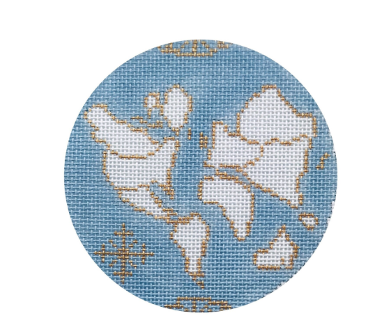 plum stitchery Atlas Round ornament in Light Blue