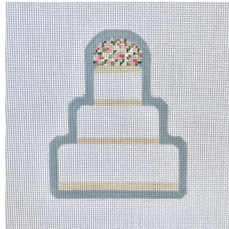 plum stitchery Brooke Wedding Cake needlepoint canvas