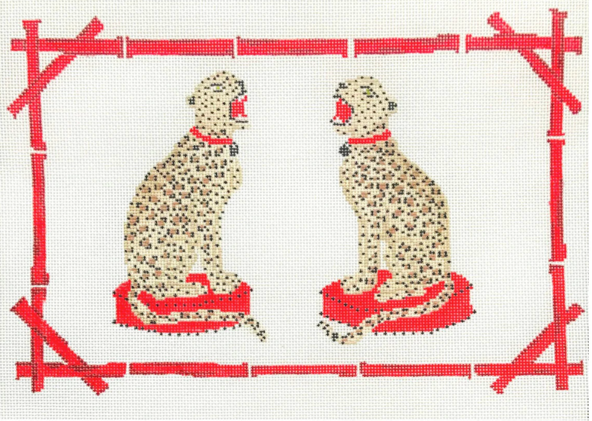 plum stitchery cheetah girls needlepoint canvas
