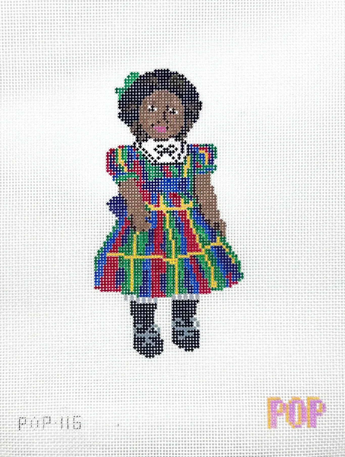 pop needlearts Addy Holiday american Girls Doll needlepoint canvas