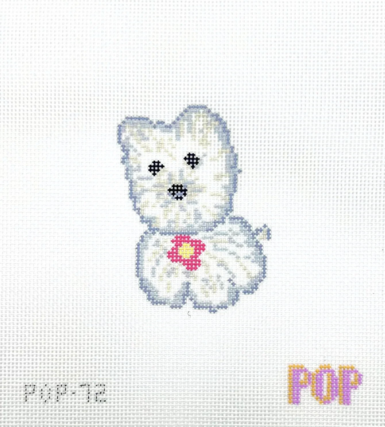 pop needlearts Coconut Dog american girls needlepoint canvas