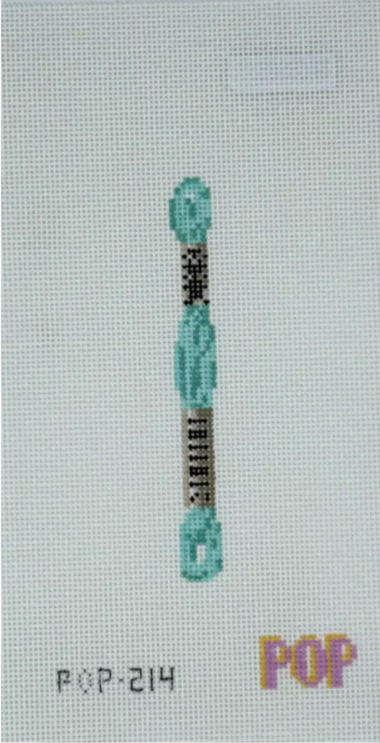 pop needlearts Embroidery Floss in Aqua needlepoint canvas