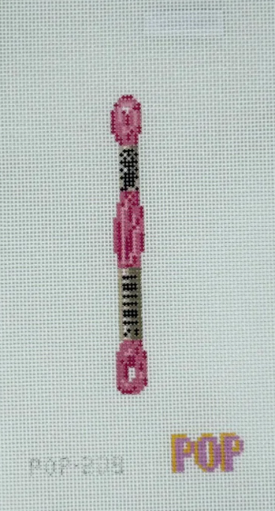 pop needlearts Embroidery Floss in Pink needlepoint canvas