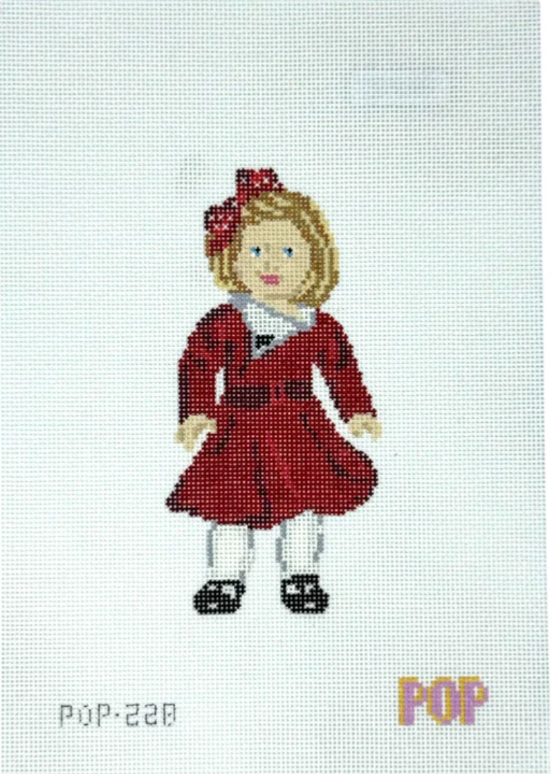 pop needlearts american girl Kit Holiday Doll needlepoint canvas
