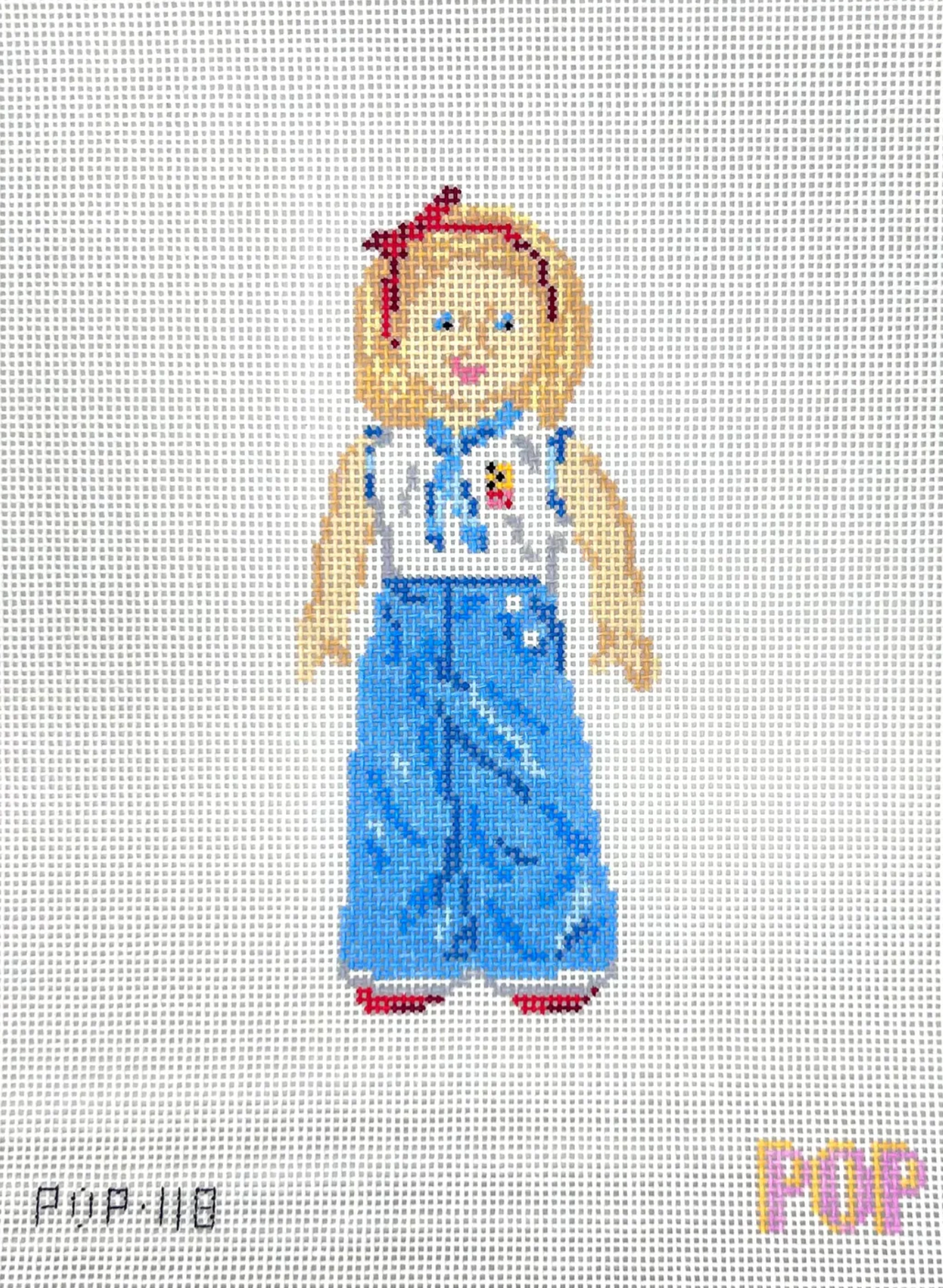 pop needlearts Kit Pajamas American Girls Doll needlepoint canvas