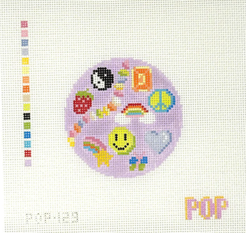 pop needlearts Nostalgia Round needlepoint canvas
