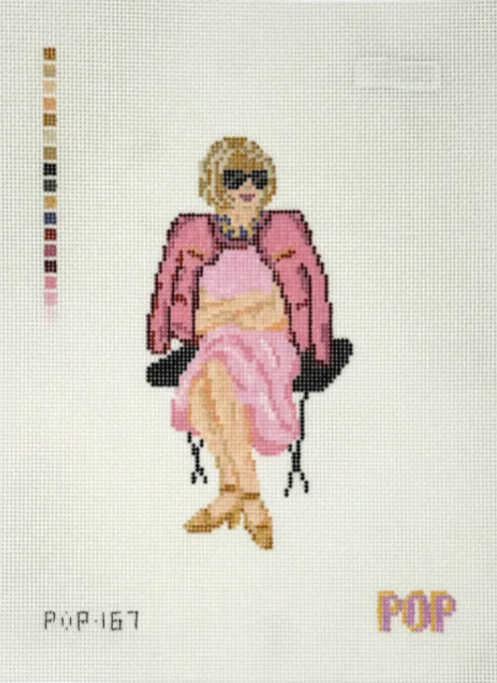 pop needlearts anna wintour needlepoint canvas