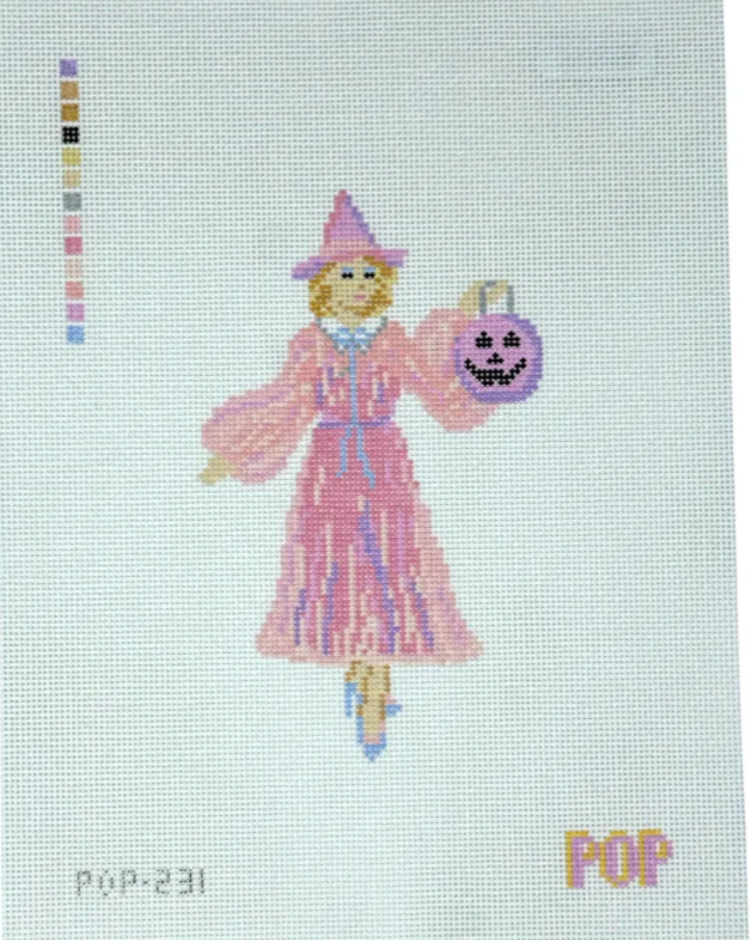 pop needlearts glamour witch needlepoint canvas