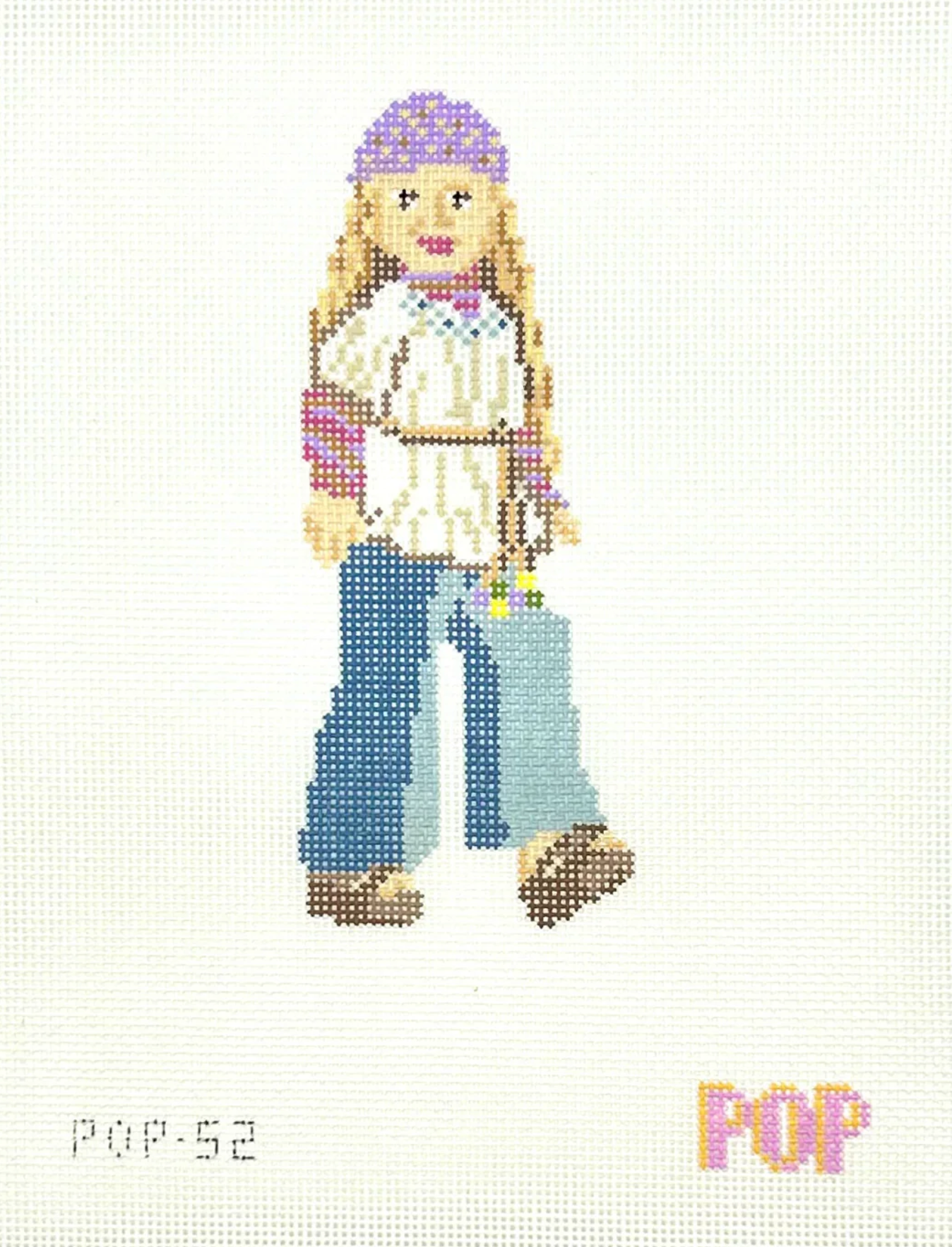 pop needlearts julie american girls doll needlepoint canvas