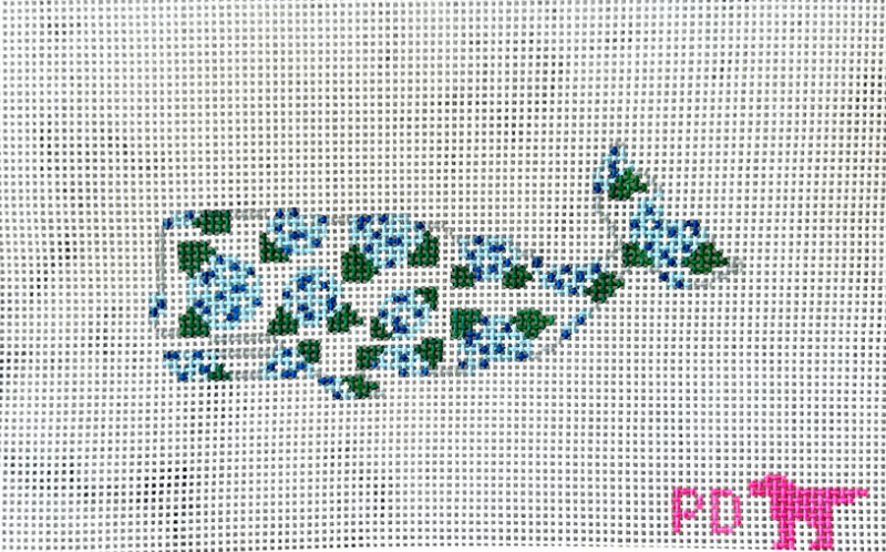 poppy designs Hydrangea Whale needlepoint canvas
