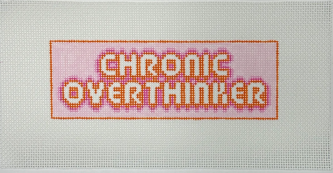 poppy j stitches Chronic Overthinker needlepoint canvas