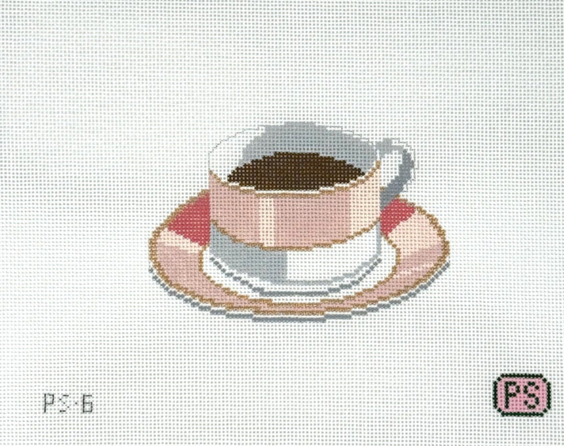 prepsetter Pastel Teacup needlepoint canvas