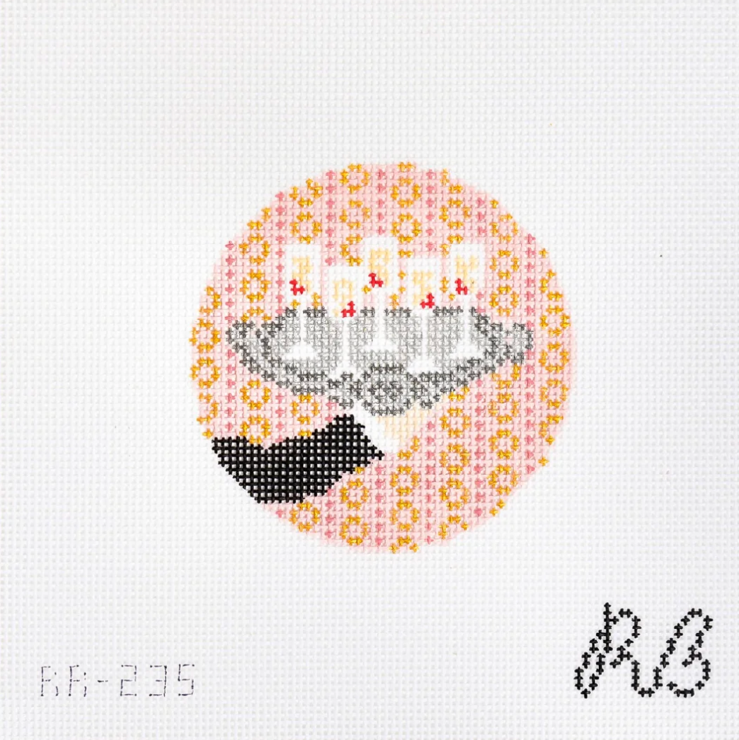 rachel barri Champagne Butler Tray needlepoint canvas