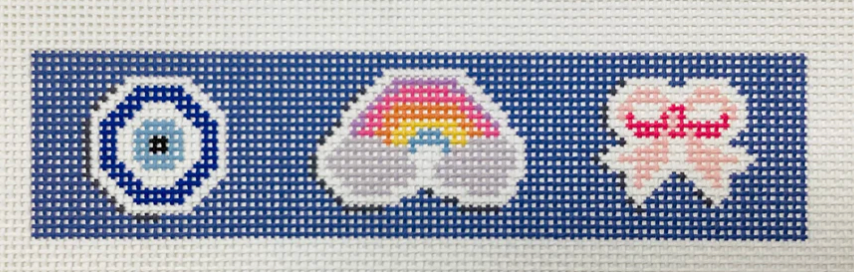 rachel barri Sticker Key Fob needlepoint canvas