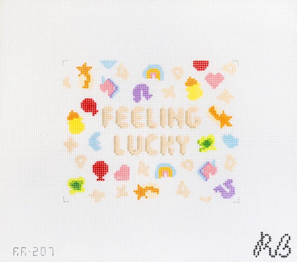 rachel barri feeling lucky needlepoint canvas