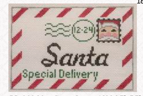 rachel donley Mini Santa Letter needlepoint canvas