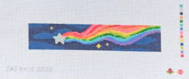 saturnalia Rainbow Star Key Fob needlepoint canvas