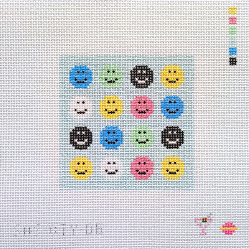 saturnalia Smile On Coaster needlepoint canvas