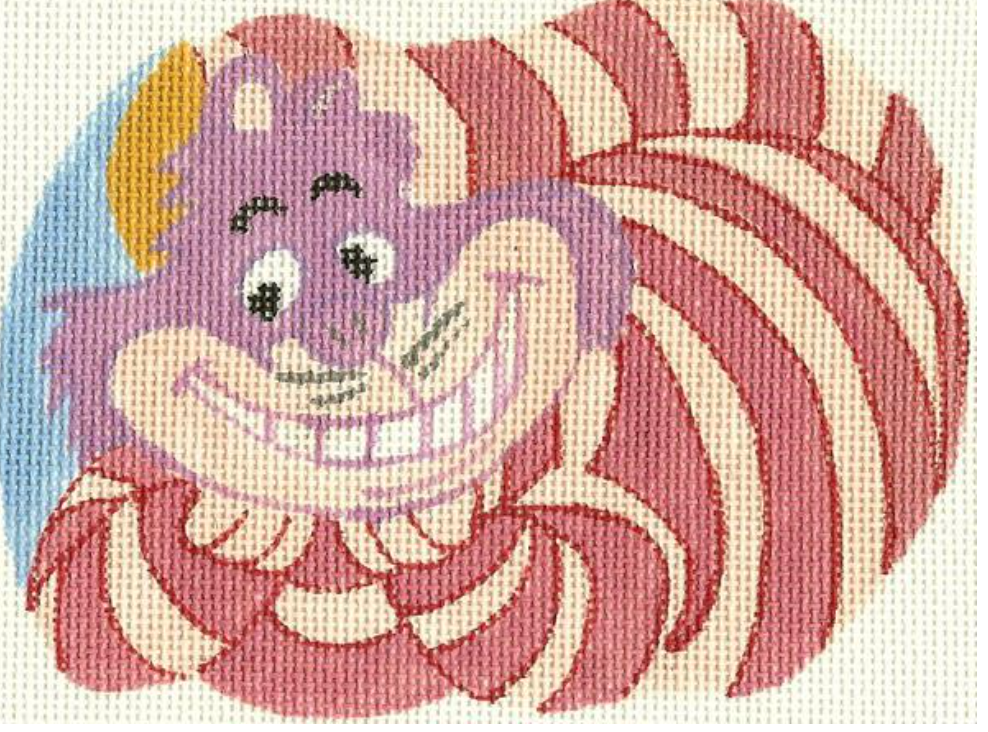 silver needle Cheshire Cat Ornament needlepoint canvas