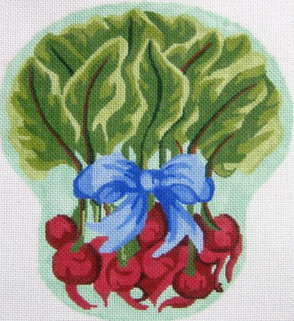 silver needle Radishes Shaped Pillow needlepoint canvas